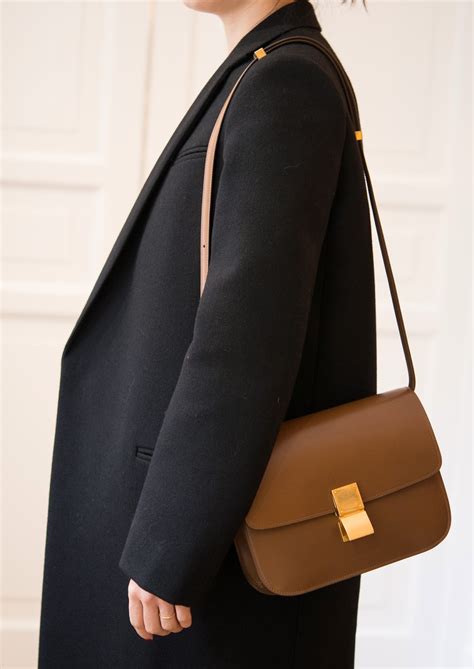 celine box brown|celine leather handbags.